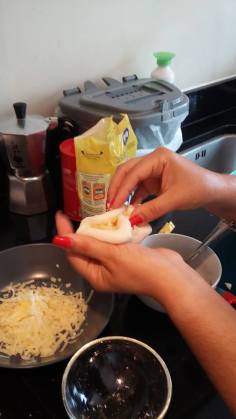 making pupusas